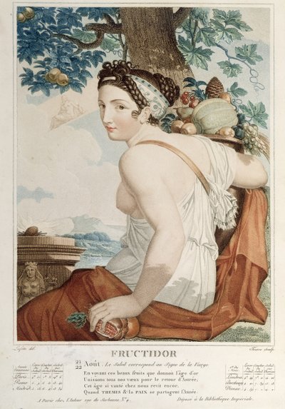 Fructidor (August-September) twelfth month of the Republican Calendar, engraved by Tresca, c.1794 by Louis Lafitte